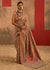 Warm Sand Beige Kashmiri Chinar Cotton Pashmina Saree