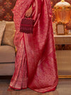 Watermelon Pink Dual Tone Kanjivaram Saree