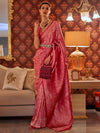 Watermelon Pink Dual Tone Kanjivaram Saree