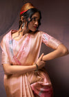 Wine Pink Digital Printed Soft Silk Saree