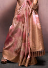 Wine Pink Digital Printed Soft Silk Saree