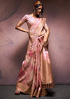 Wine Pink Digital Printed Soft Silk Saree