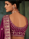 Wine Satin Silk Saree