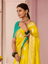 Yellow Banarasi Dola Silk Saree